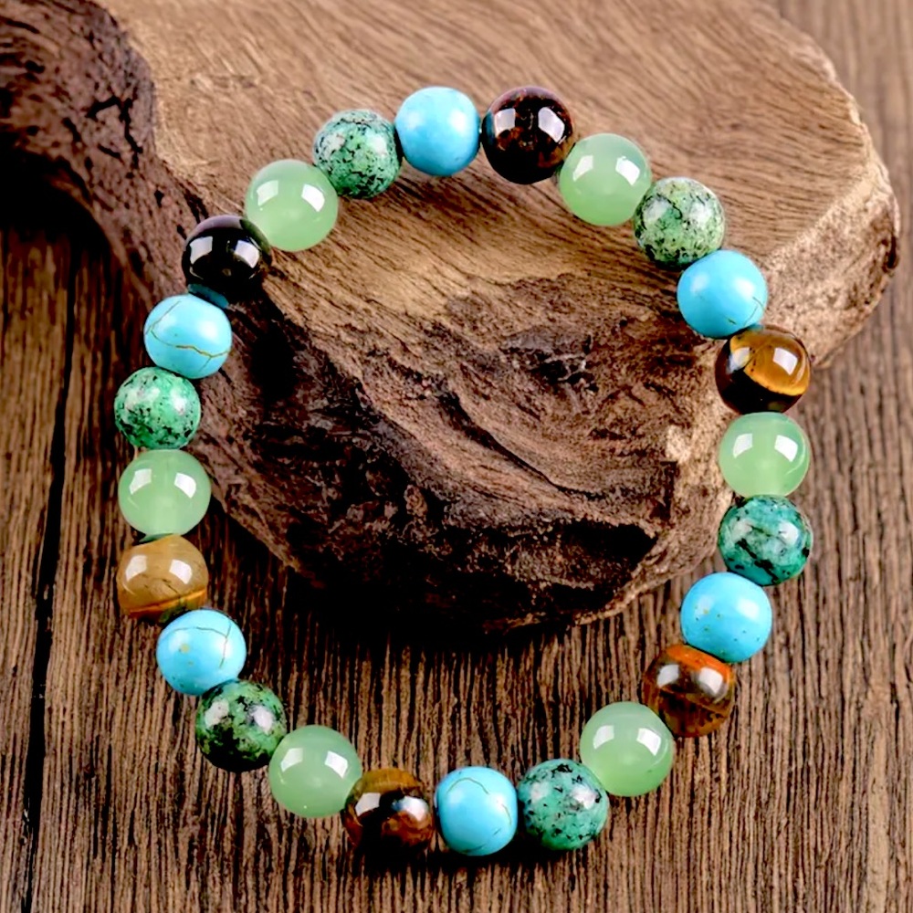 🆕New Serene Harmony – Jade & Turquoise Anxiety Relief Bracelet